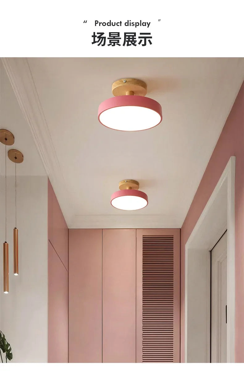 Nordic Macaron Ceiling Lamp Iron  Lamps for Living Room LED Lights for Room White/Green Furniture Luminaire Ceiling Lighting