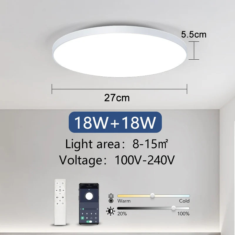 Smart Led Ceiling Lamp Dimmable Modern Led Ceiling Lights With APP Remote Control For Bedroom Living Room