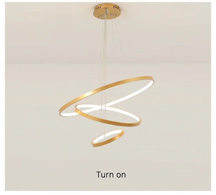 Modern led dining room chandeliers simple ringchandelier living bedroom Lights home indoorlighting decorative Pendant Lamps