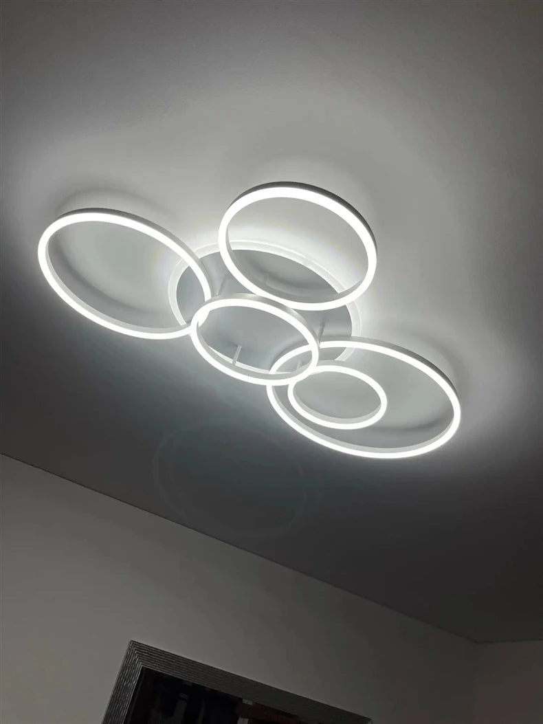 Gold White Modern LED Chandelier Lighting For Living Study Room Lights Indoor Lamps Parlor Foyer Lustres Chandeliers Luminaire