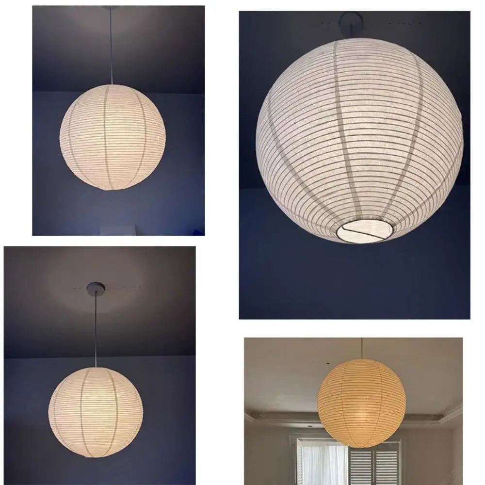 Hanging Paper Lampshade Holiday Supplies Round Modern Pendant Light Lamp Cover Classic Vintage Ceiling Light Cover Loft Bar