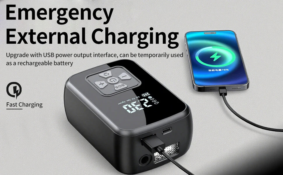 Portable Car Air Pump Electric Tire Inflator Pump Tool Intelligent Digital Display Tire Gases Machines Motorcycle Air Compressor