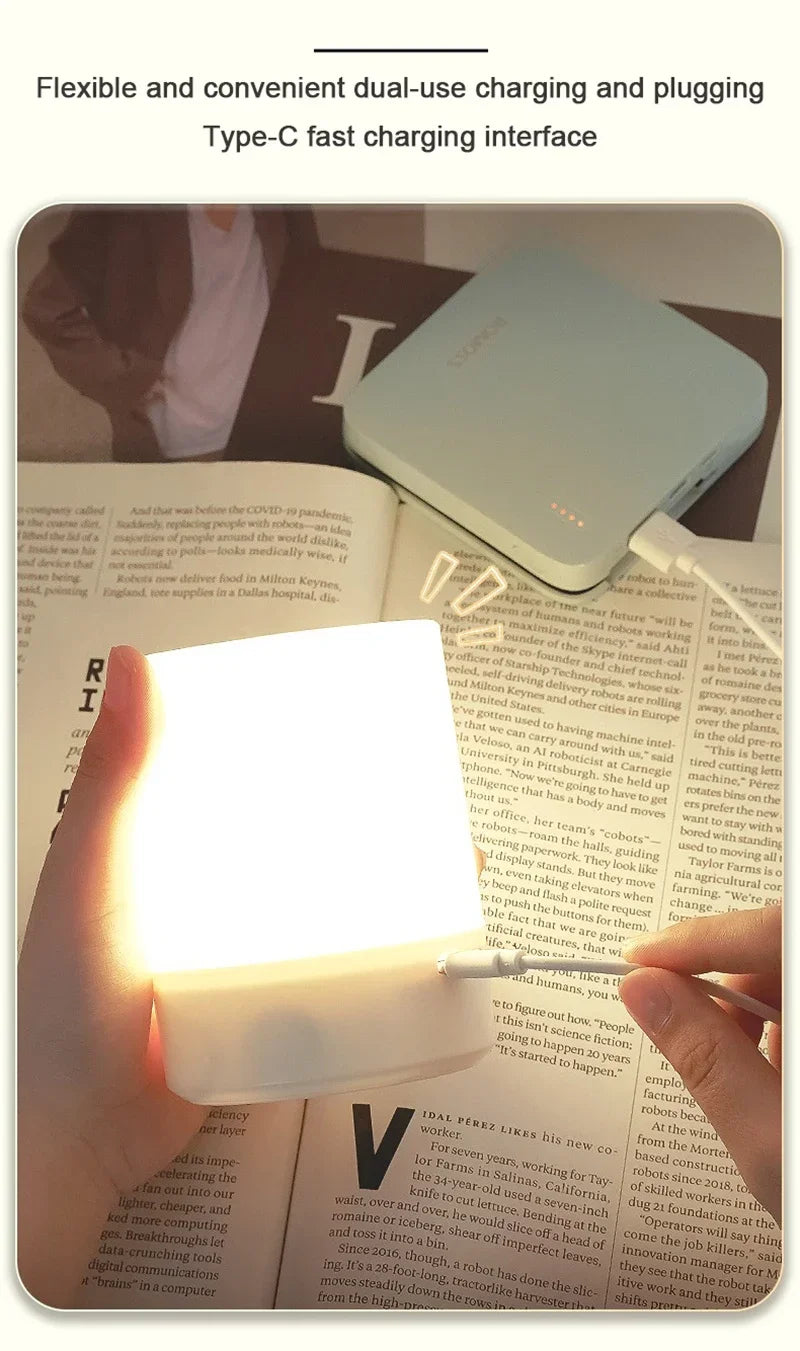 Led Night Lights Bedside Dimmable Charging Desktop Night Lamps Bedroom Bedside Lighting Decoratio...