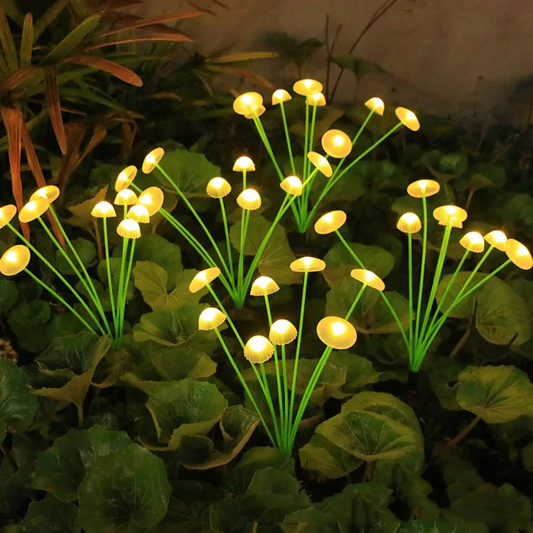 Solar Mushroom Garden Lights Swinging Fireflies Solar Lights IP65 Waterproof for Outdoor Garden Y...