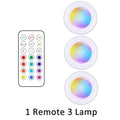 RGB Color Under Cabinet Light Wireless LED Light Remote Control 12 Color Touch Dimmable Night Lig...