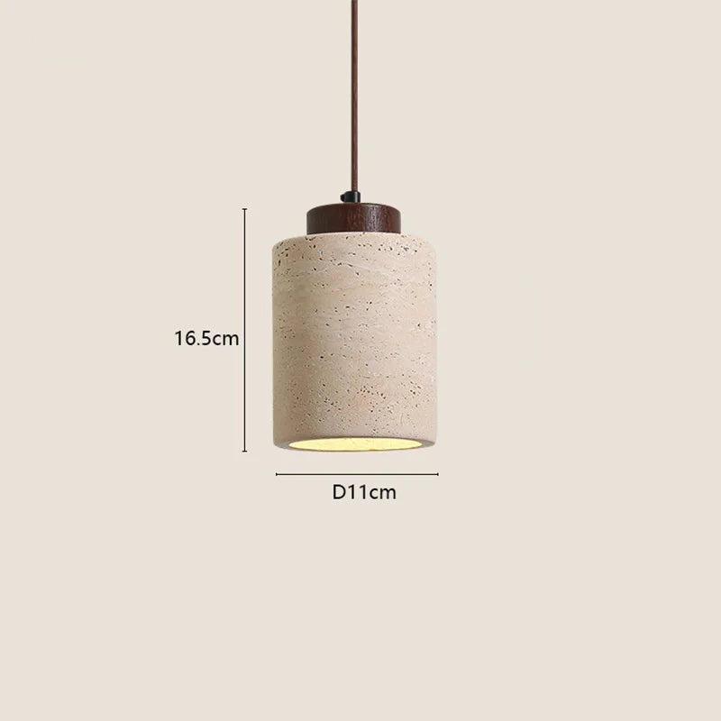 Japanese Modern Designer Wabi-Sabai Bedroom Bedside Lighting Bar B&B Yellow Cave Stone Chandelier Bedside Hanging Wir...