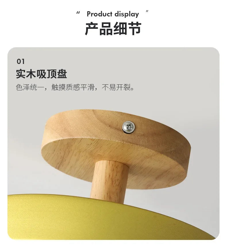 Nordic Macaron Ceiling Lamp Iron  Lamps for Living Room LED Lights for Room White/Green Furniture Luminaire Ceiling Lighting