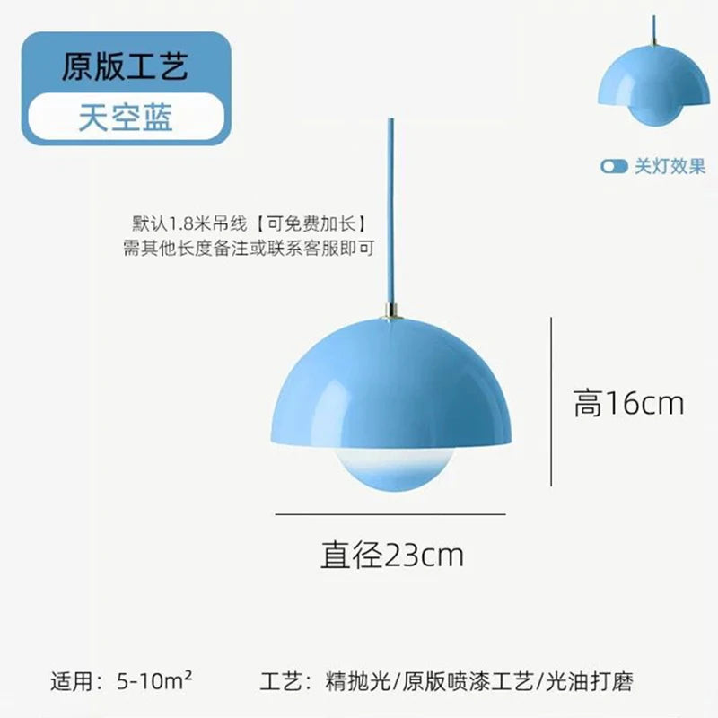 23cm Creative Chandelier Bedroom Study Restaurant Pendant Lights Decorative Lamp Multi-color Optional Modern Bud Indo...