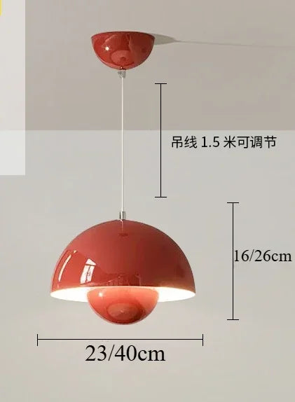 Nordic Led Color Chandelier Macaron Danish Mushroom Hanging Lights Restaurant Kitchen Pendant Lamp Home Luminaire LED...