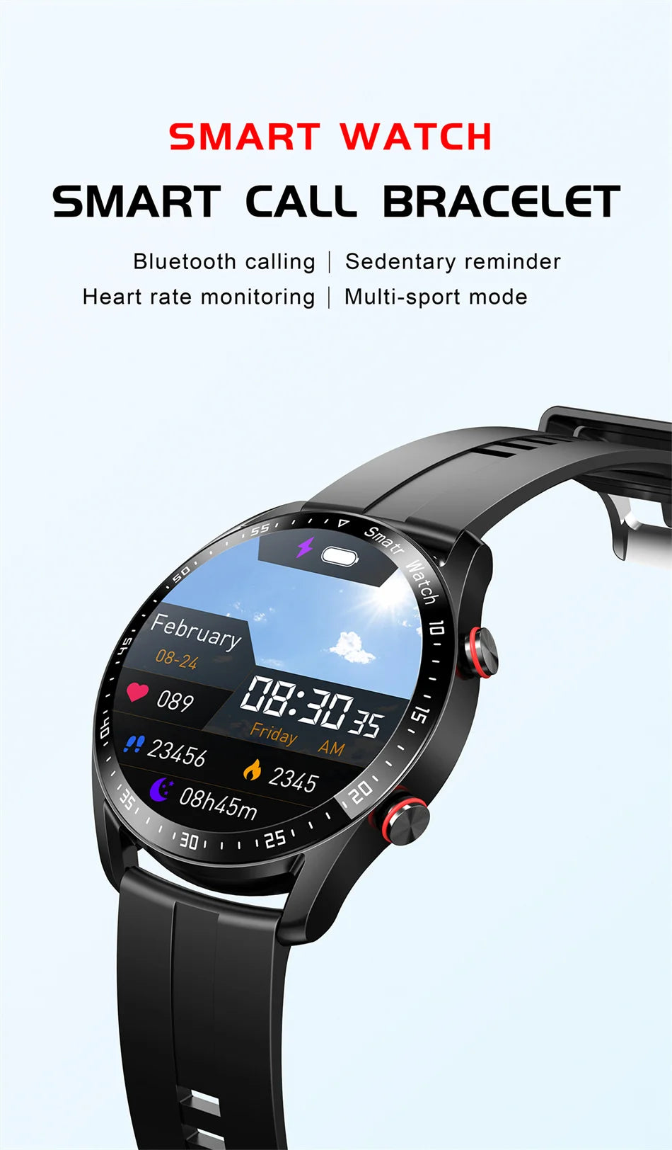 2026 New Bluetooth Call Smart Watch Men 360*360 HD Display Heart Rate Fitness Tracker ECG+PPG Business Smartwatches