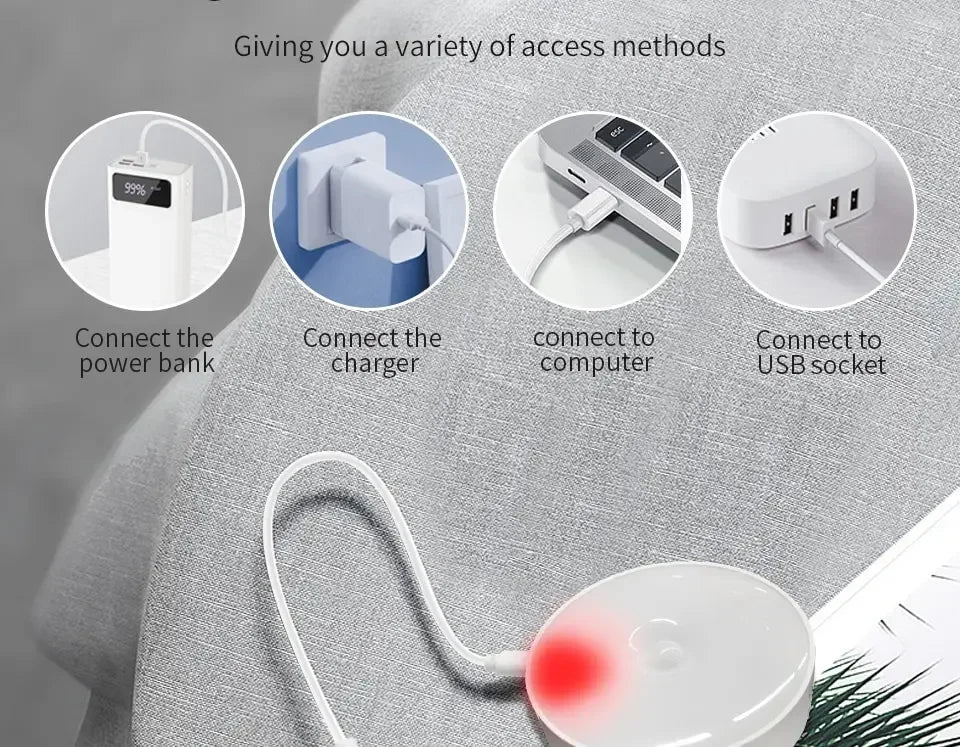 LED Motion Sensor Light Night Light USB Rechargeable Night Lamp for Kitchen Cabinet Wardrobe Lamp...