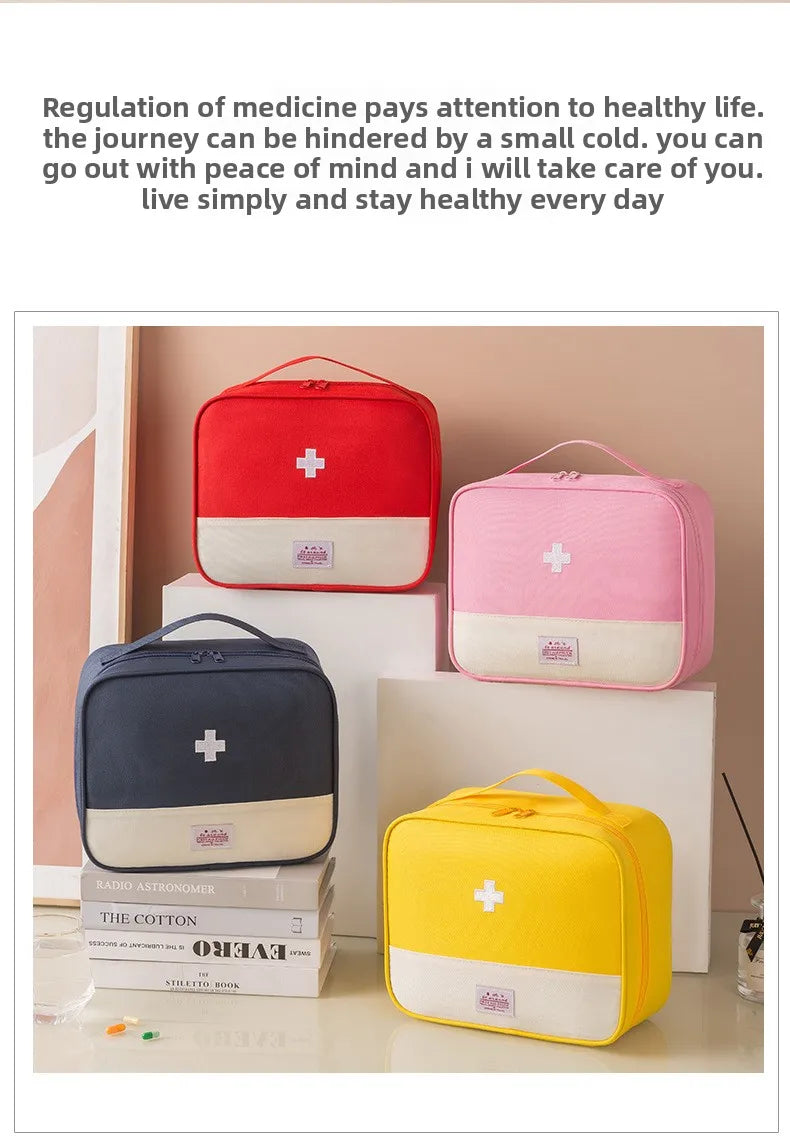 Portable First Aid Kit Essential for Business Trips Outdoor Adventures Home Emergency Storage Compact Travel Health Care Supplie