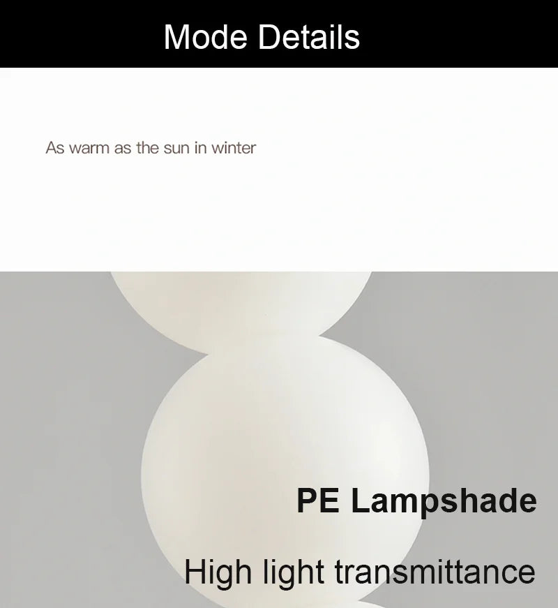 Bedside Pendant Lights for Bedroom Nordic 4 Ball Pendant Lamp for TV Background Kitchen Island Restaurant Dinning Room LED Light