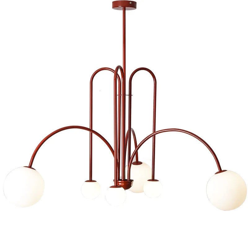 Nordic Minimalist Pendant Light for Living Room Restaurant Lamp Cafe Clothing Store Art Black Gold Red Chandelier