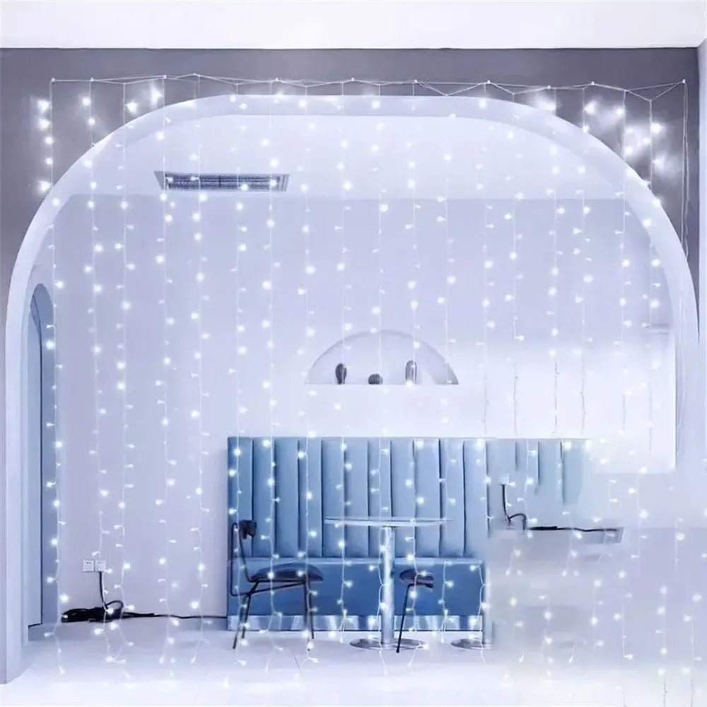 Wedding Outdoor Decor 2026 Ramadan Decoration Valentine's Day LED Curtain String Light Eid Mubarak for Home Fairy Battery Power