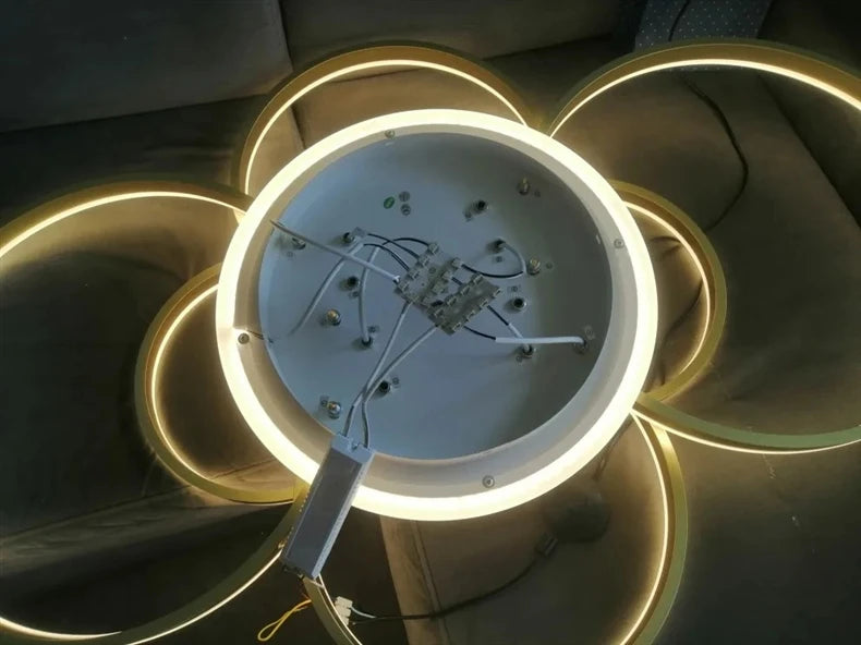 Gold White Modern LED Chandelier Lighting For Living Study Room Lights Indoor Lamps Parlor Foyer Lustres Chandeliers Luminaire