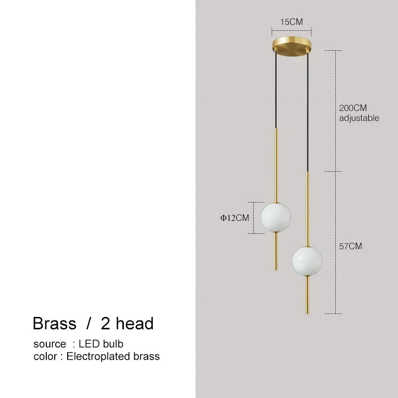 Nordic Simple Glass Ball Pendant Lights Dining Room Bedroom Decor Hanging Lamp Restaurant Bar Suspension Chandeliers ...
