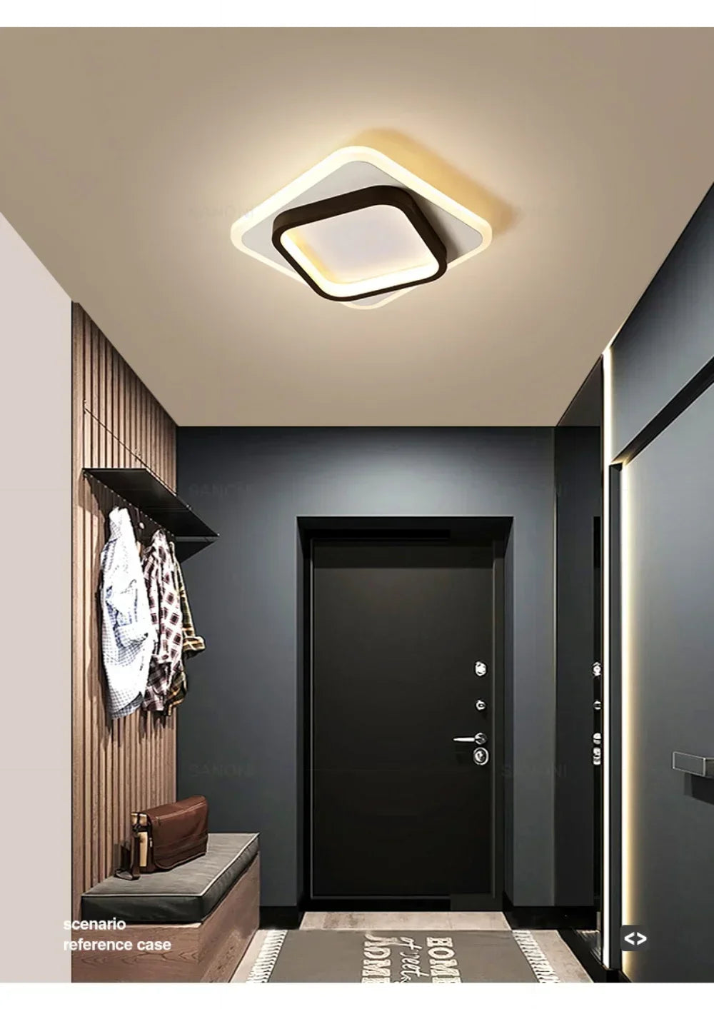 DINDALLED Modern LED Ceiling Light for Corridor Stairs Bedroom Bathroom, Round Flush Mount Chandelier Indoor Lighting Fixture,