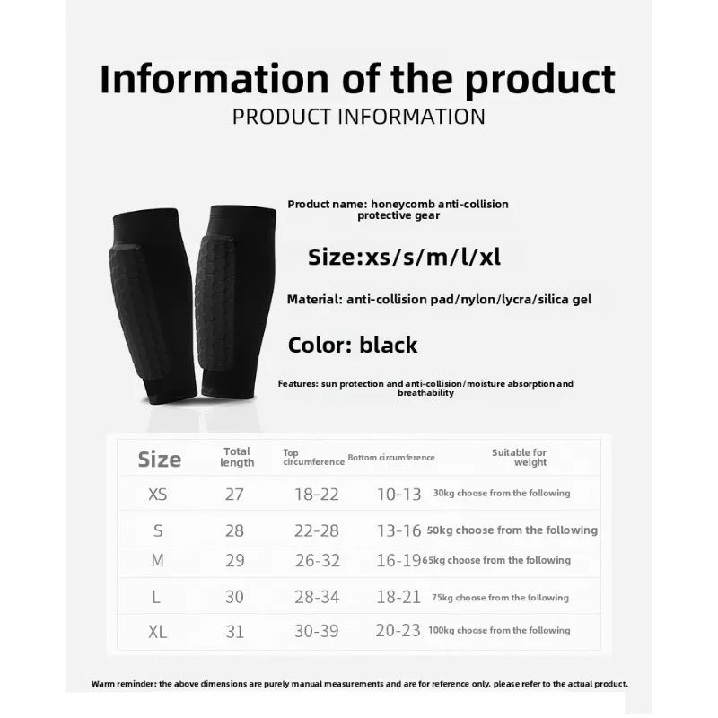 1 Pair Football Ski Shin Pads Honeycomb Shin Guards Soccer Adult Ski Boot Shin Protector Adult Breathable Pads For Athletes