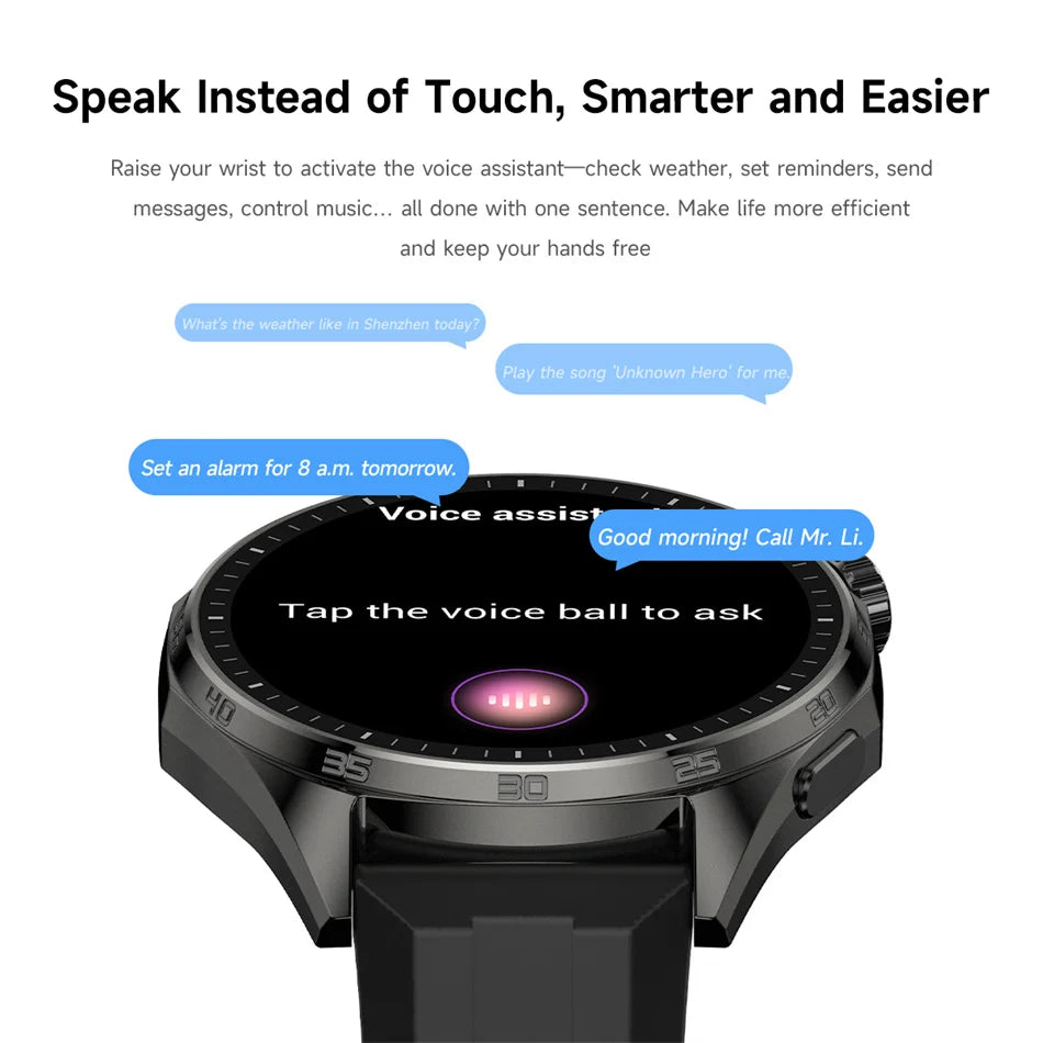 2026 New Bluetooth Call Smart Watch Men 1.53-inch AMOLED HD Screen Sports IP68 Waterproof Heart Rate Smartwatch Watch 6 Pro