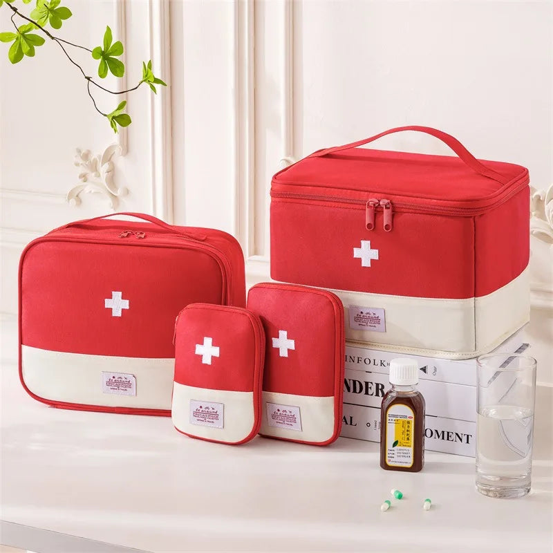 Portable First Aid Kit Essential for Business Trips Outdoor Adventures Home Emergency Storage Compact Travel Health Care Supplie
