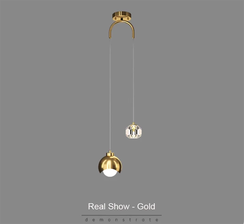 Nordic Glass Ball LED Chandelier Lighting Bedroom Bedside Hanging Pendant Lamp Modern Interior Home Decor Lights