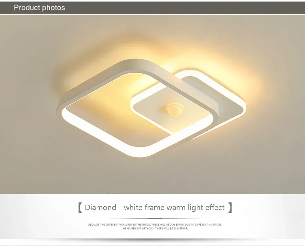 Modern LED Ceiling Light Chandelier Smart Ceiling Lamp with Motion Sensor for Stair Corridor Hallway Entrance Lighting Fixture
