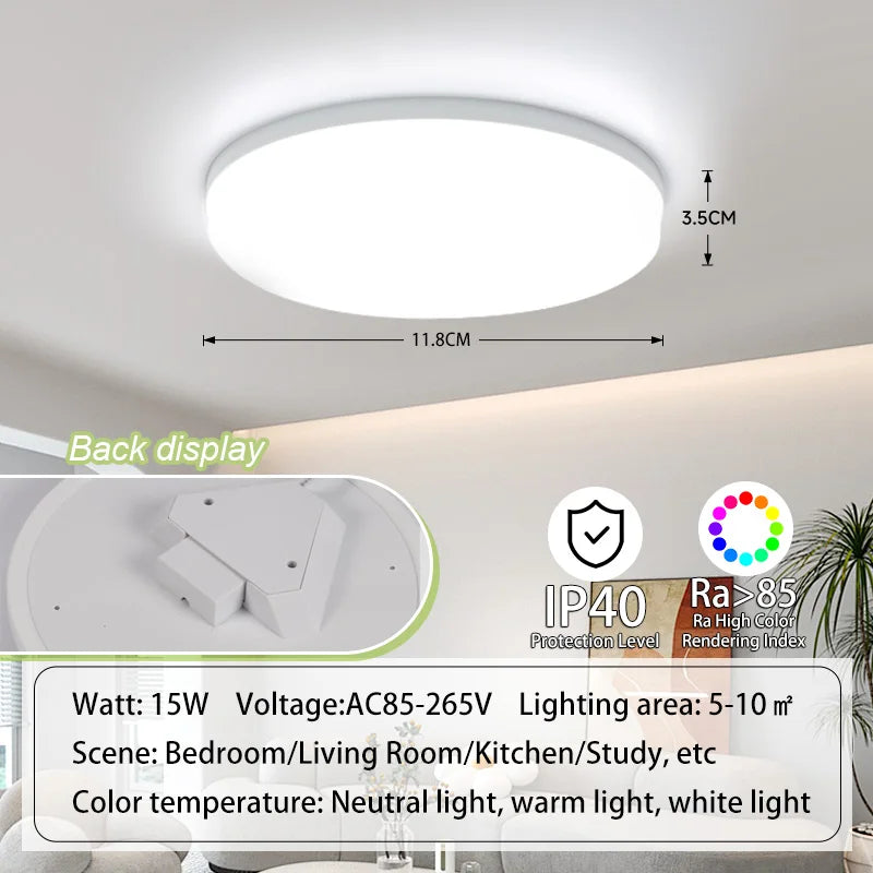 Led Ceiling Lamp Modern Ceiling Chandelier 220V Led Panel Lighting Fixture For Bedroom Kitchen Home Ultra Thin Ceilin...