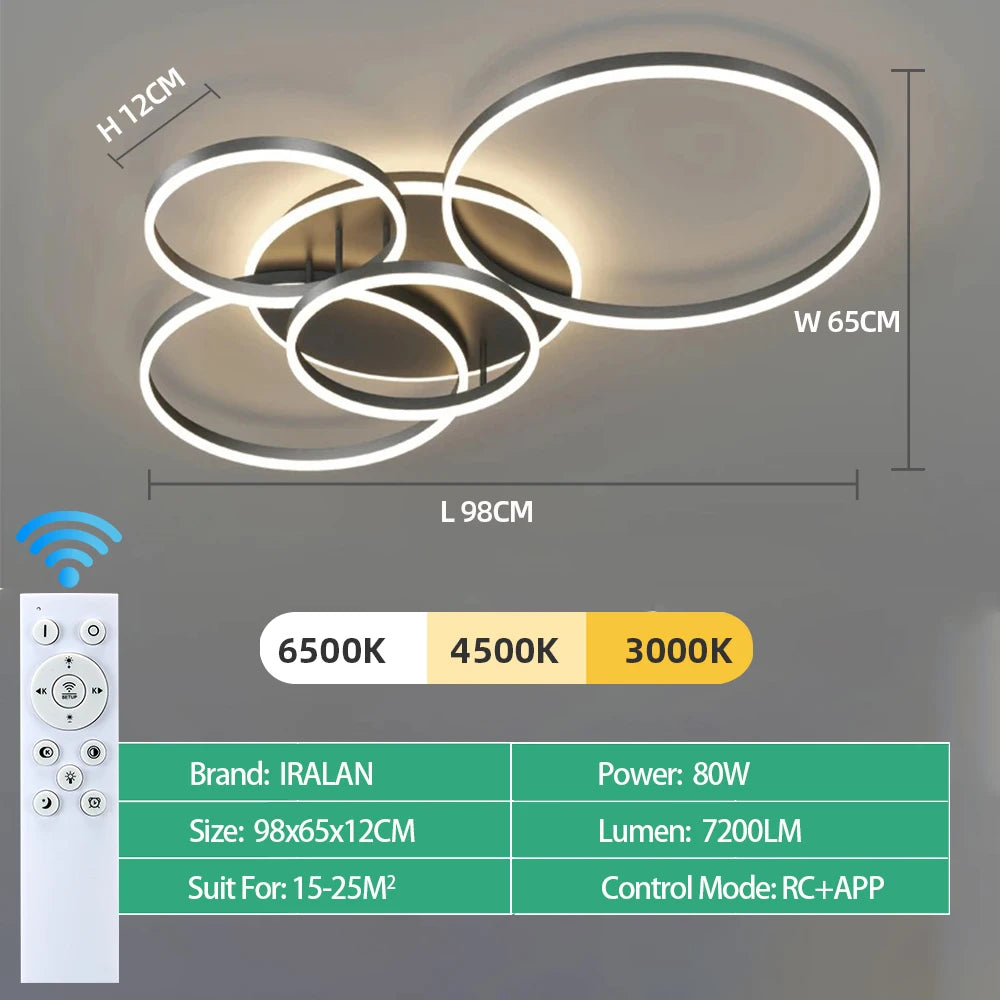 Modern LED Ceiling Chandelier Lighting For Home Living Study Room Bedroom Dimmable Ceiling lamp Indoor Lighting decor...