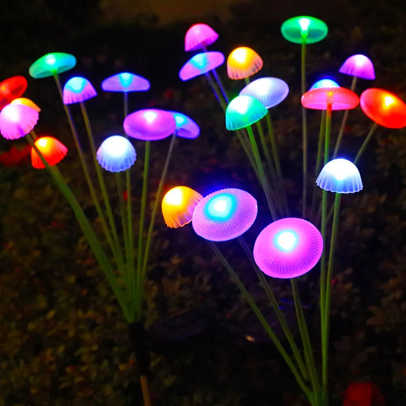 Solar Mushroom Garden Lights Swinging Fireflies Solar Lights IP65 Waterproof for Outdoor Garden Y...