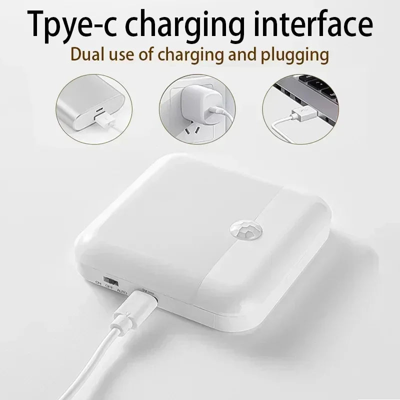 LED Induction Night Light, Wireless USB Charging Human Body Induction Wall Light Bedroom Corridor...