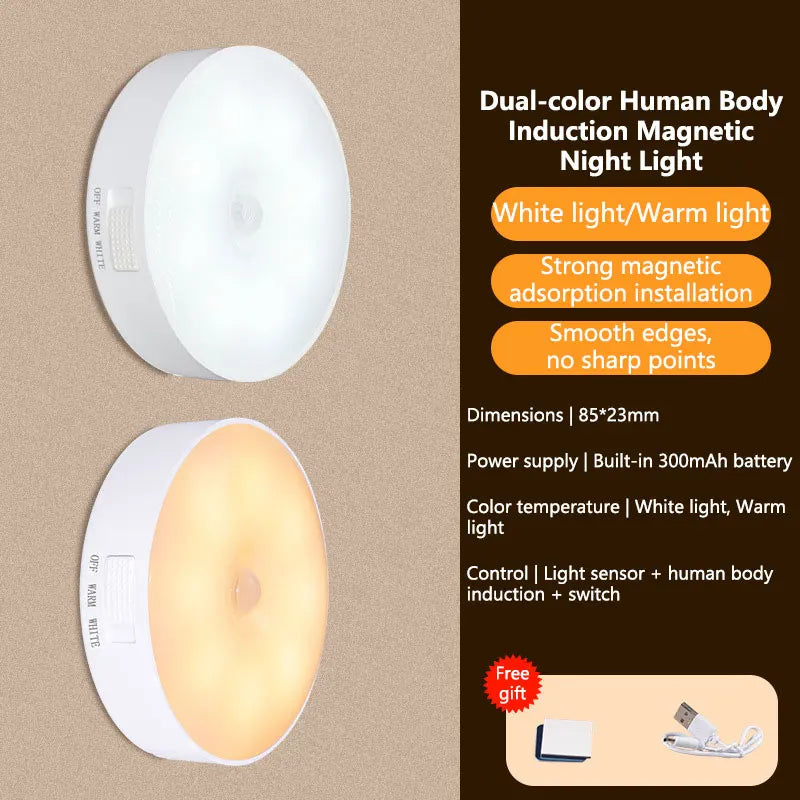 Intelligent Sensing Night Light LED Night Light with Digital Sensor Head Magnetic Suction Wireles...
