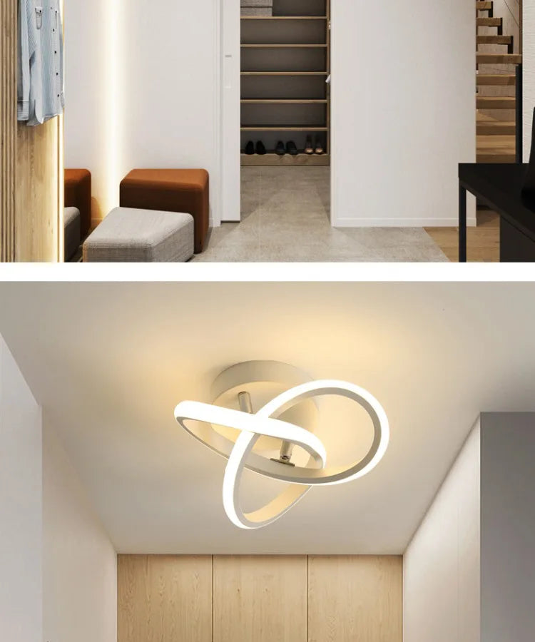 Modern LED Ceiling Light Minimalist Balcony Aisle Lamp Home Corridor Porch Channel Ceiling Lamp Nordic Ins Wind Cloakroom Lamp