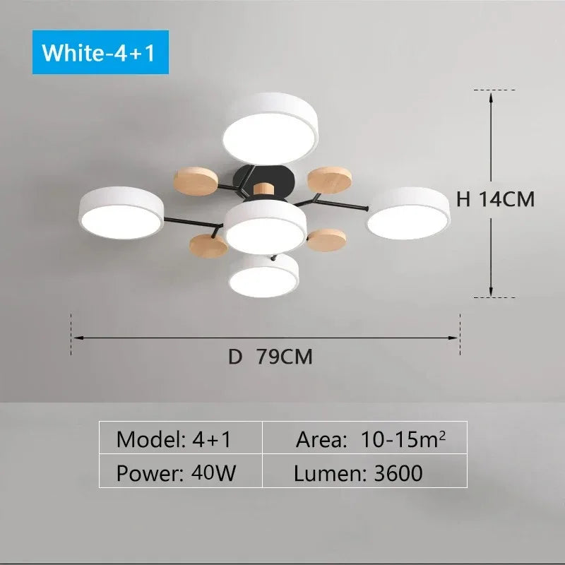 LED Chandelier with 3 Different Colors Suitable for Living Room Bedroom Hotel apartment Study Home Decoration Indoor ...