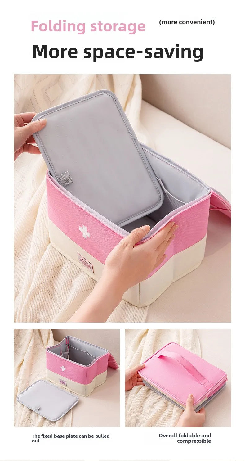 Portable First Aid Kit Essential for Business Trips Outdoor Adventures Home Emergency Storage Compact Travel Health Care Supplie