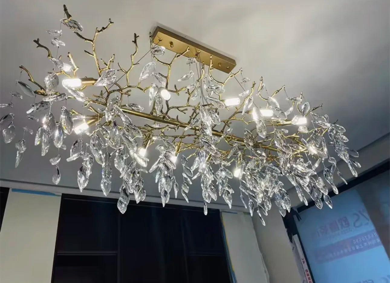 Luxury Gold Crystal LED Chandeliers Living Dining Room Bedroom Lighting Lustre Ceiling Pendant Lamps Indoor Villa Lights Fixture