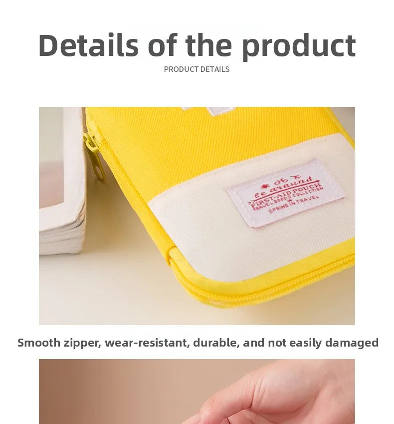 Portable First Aid Kit Essential for Business Trips Outdoor Adventures Home Emergency Storage Compact Travel Health Care Supplie
