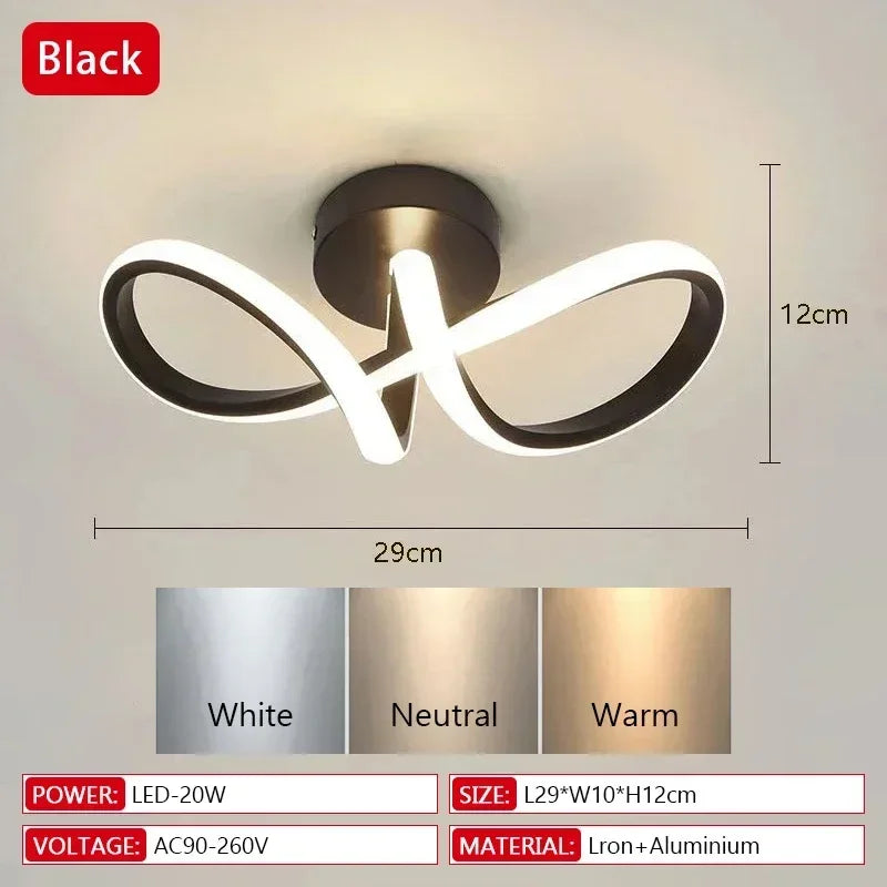 Modern LED Ceiling Light Black And White Color Forntrance Corridors Entryways Cloakrooms Balconies Indoor Decoration ...