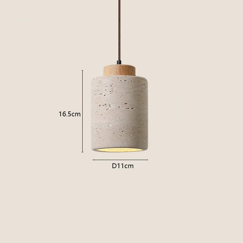 Japanese Modern Designer Wabi-Sabai Bedroom Bedside Lighting Bar B&B Yellow Cave Stone Chandelier Bedside Hanging Wir...