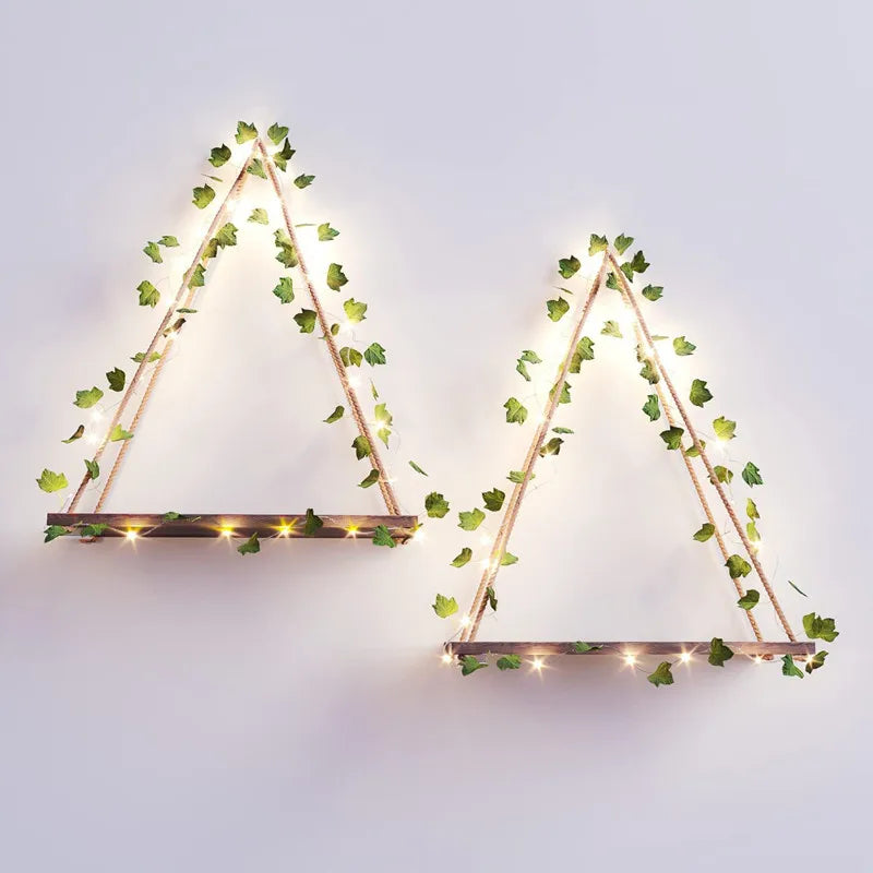 String Lights Artificial Vine Fairy Lights Battery Powered Christmas Tree Garland Light Flower Gr...