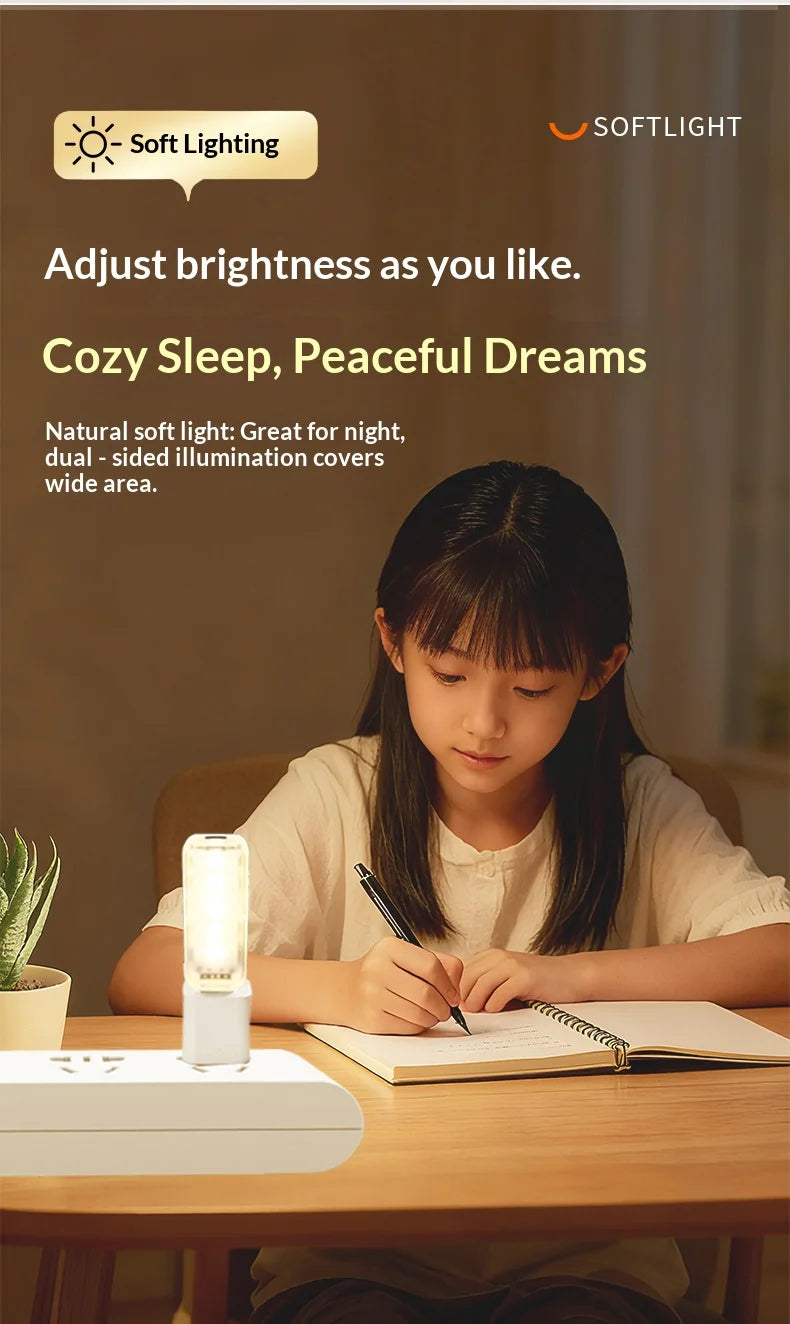 10LEDs USB Touch Dimming Night Light 5V Portable 3000K/6500K Bulb for Bedroom Study PC Laptop Mob...
