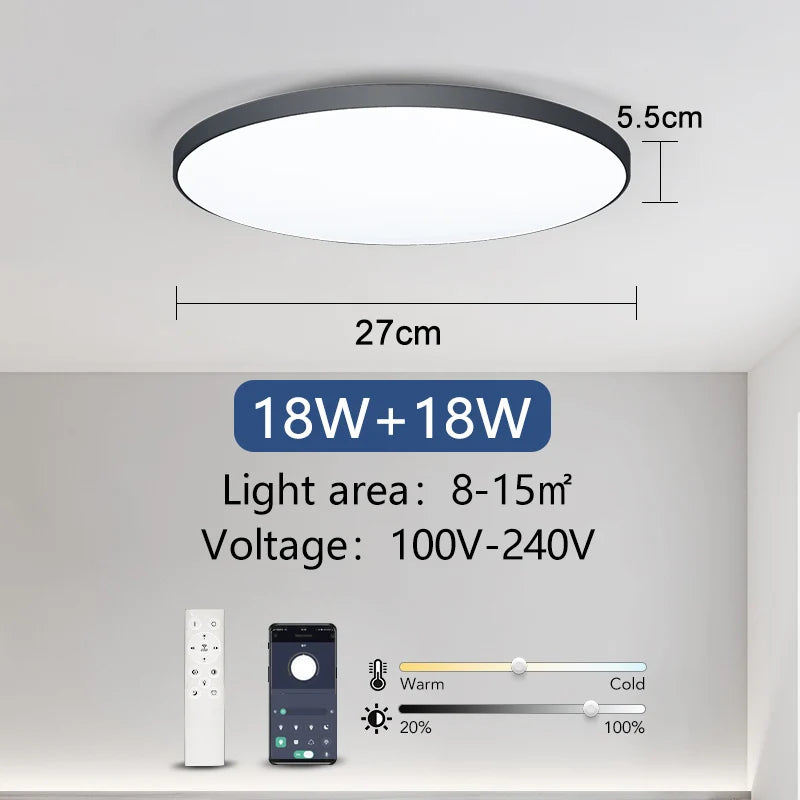 Smart Led Ceiling Lamp Dimmable Modern Led Ceiling Lights With APP Remote Control For Bedroom Living Room