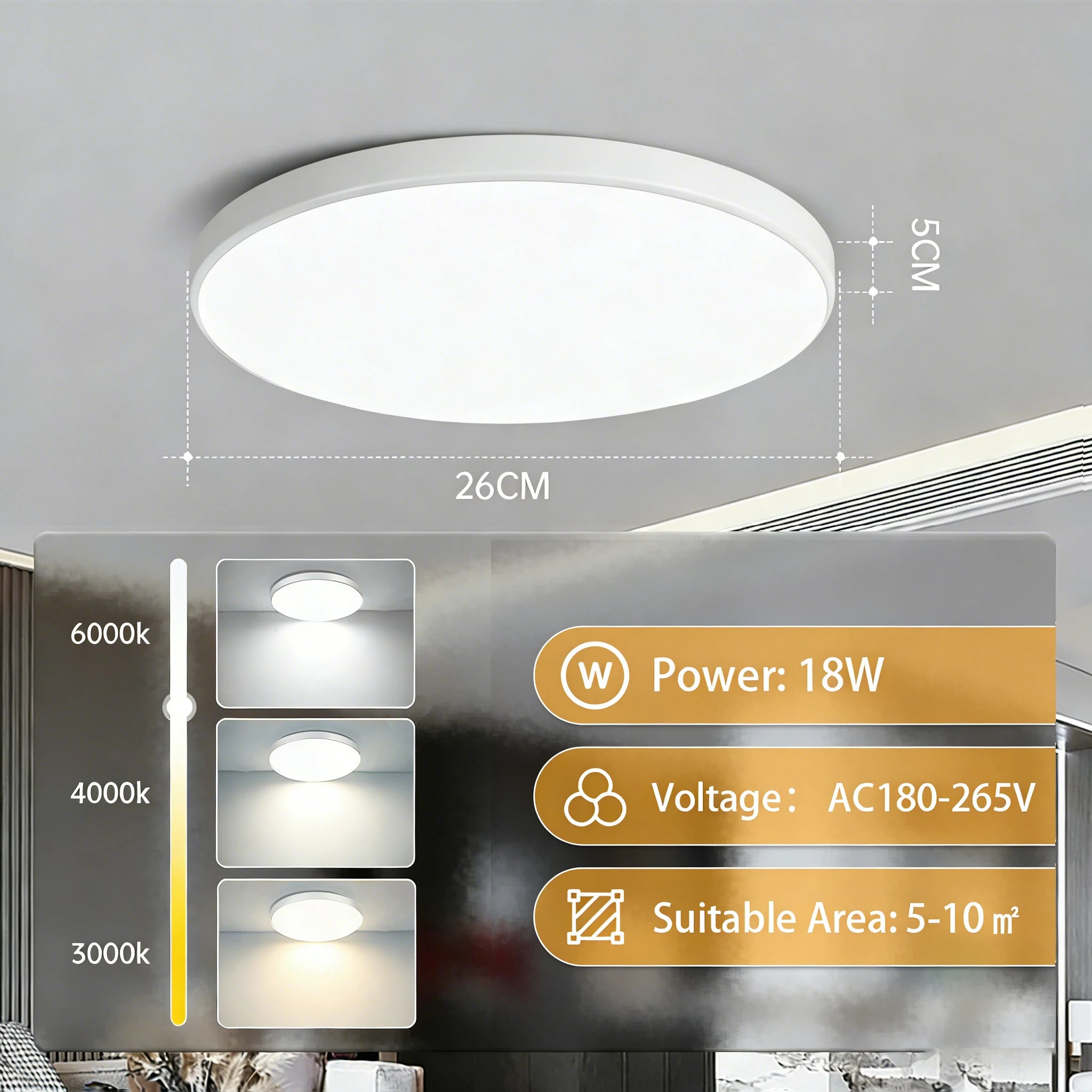 Led Ceiling Lamp Modern Ceiling Chandelier 220V Led Panel Lighting Fixture For Bedroom Kitchen Home Ultra Thin Ceilin...