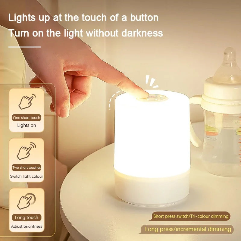 Led Night Lights Bedside Dimmable Charging Desktop Night Lamps Bedroom Bedside Lighting Decoratio...