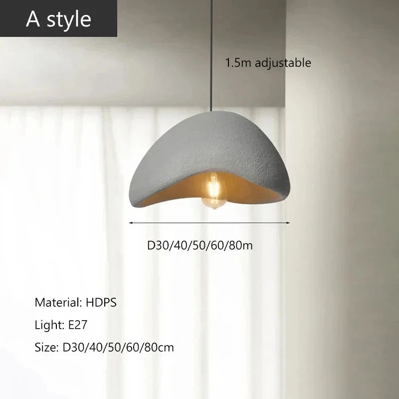 Japanese Wabi Sabi LED Ceiling Chandelier Nordic Modern Dining Bar Table Pendant Light Loft Living Room Decoration Ha...