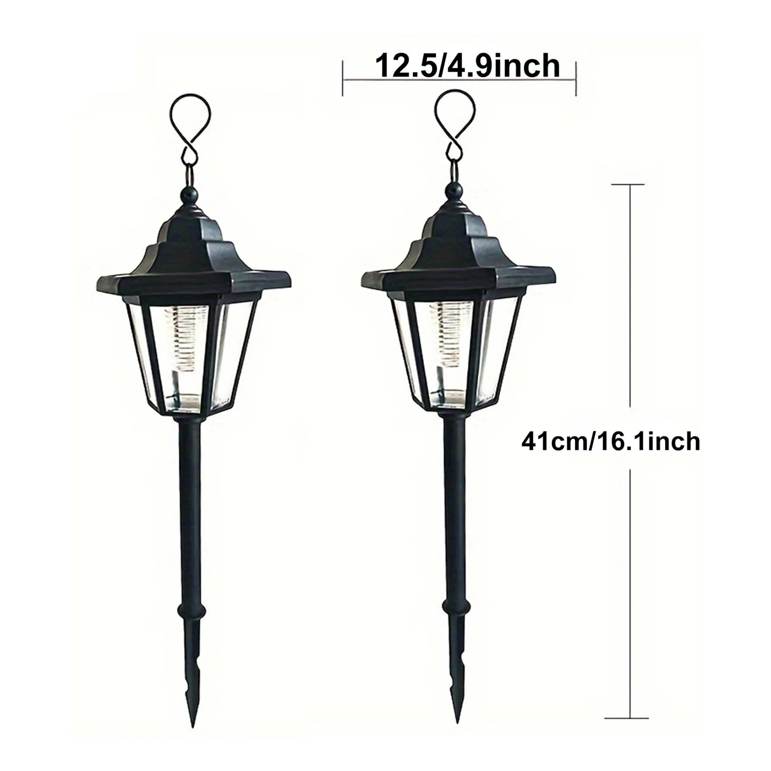 1 PC Solar Lantern Candle Lamp Outdoor Waterproof LED Lights for Garden Decorative Lighting Pathway Lighting