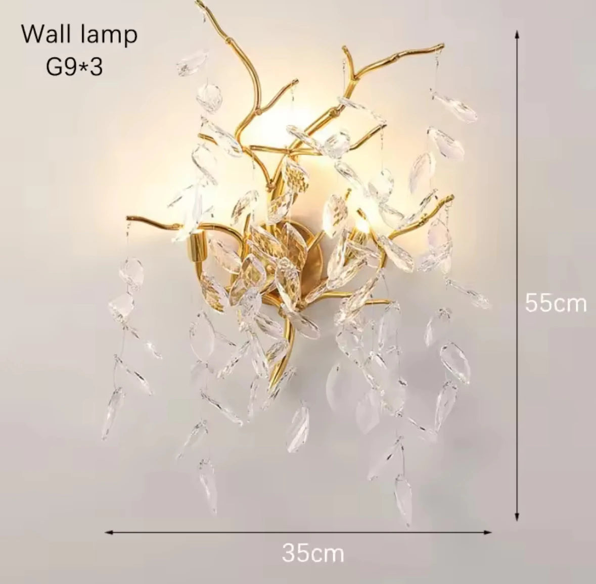 Luxury Gold Crystal LED Chandelier — Dining & Living Room