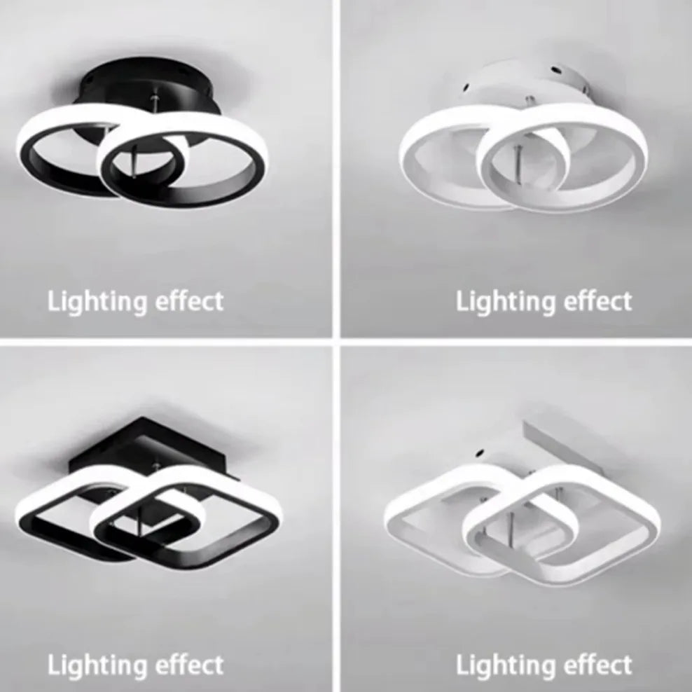 Household LED Chandelier Three Colors Lamp Modern Style Ceiling Lamp Bedroom Light Surface Installation 85-265V Dining Room Lamp