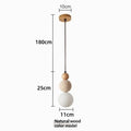 Cream Style Pendant Lamp Bedroom Bedside Led Chandelier Stone Wood Light Designer Bauhaus Medieval Restaurant Bar Small Lights