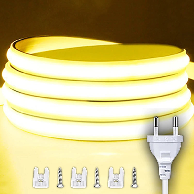 1M-30M COB LED Strip Light Super Bright Led Strip Lights Outdoor Lamp Waterproof Flexible Ri...